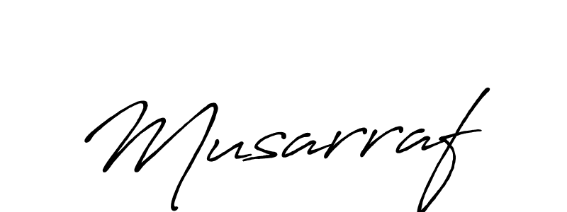 Musarraf stylish signature style. Best Handwritten Sign (Antro_Vectra_Bolder) for my name. Handwritten Signature Collection Ideas for my name Musarraf. Musarraf signature style 7 images and pictures png