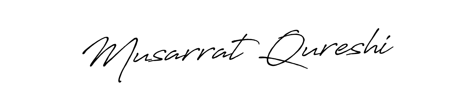 Create a beautiful signature design for name Musarrat Qureshi. With this signature (Antro_Vectra_Bolder) fonts, you can make a handwritten signature for free. Musarrat Qureshi signature style 7 images and pictures png