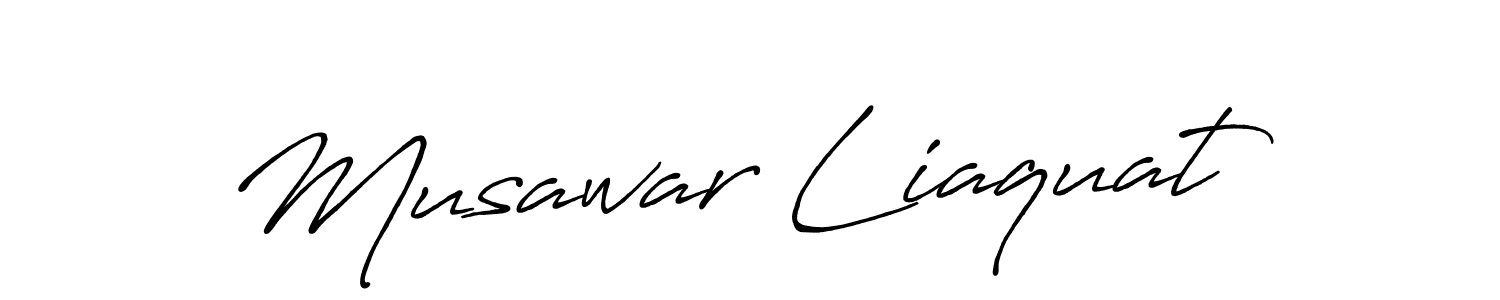 Design your own signature with our free online signature maker. With this signature software, you can create a handwritten (Antro_Vectra_Bolder) signature for name Musawar Liaquat. Musawar Liaquat signature style 7 images and pictures png