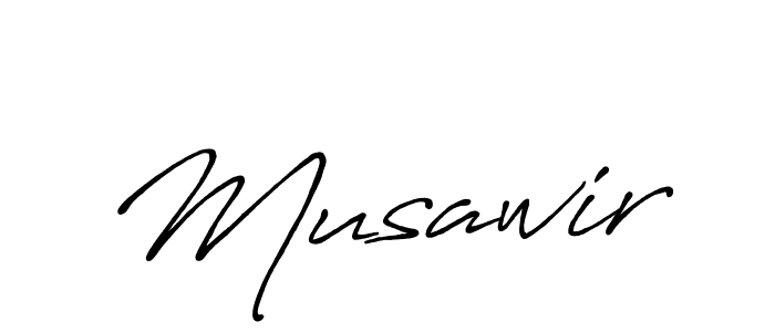 Use a signature maker to create a handwritten signature online. With this signature software, you can design (Antro_Vectra_Bolder) your own signature for name Musawir. Musawir signature style 7 images and pictures png