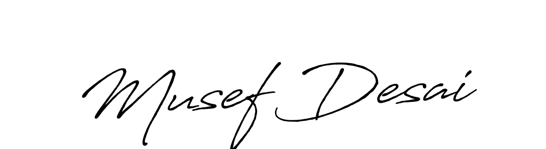 if you are searching for the best signature style for your name Musef Desai. so please give up your signature search. here we have designed multiple signature styles  using Antro_Vectra_Bolder. Musef Desai signature style 7 images and pictures png