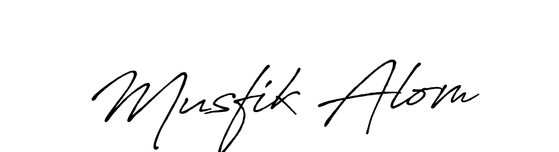 How to make Musfik Alom name signature. Use Antro_Vectra_Bolder style for creating short signs online. This is the latest handwritten sign. Musfik Alom signature style 7 images and pictures png
