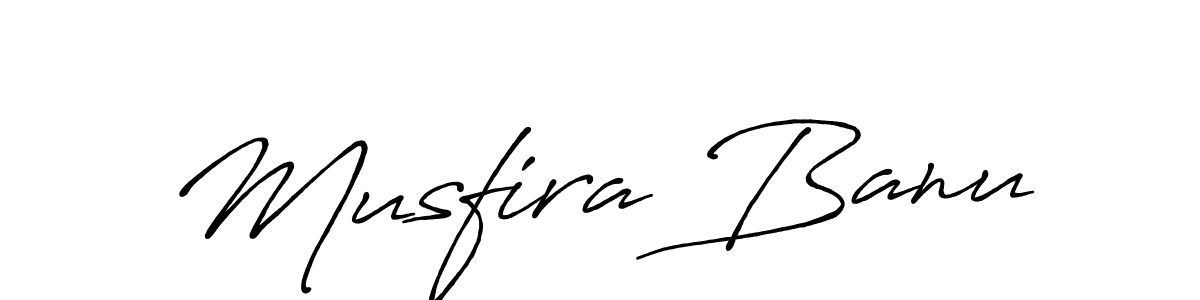 Create a beautiful signature design for name Musfira Banu. With this signature (Antro_Vectra_Bolder) fonts, you can make a handwritten signature for free. Musfira Banu signature style 7 images and pictures png