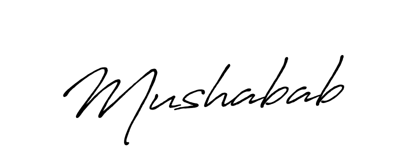 Also You can easily find your signature by using the search form. We will create Mushabab name handwritten signature images for you free of cost using Antro_Vectra_Bolder sign style. Mushabab signature style 7 images and pictures png