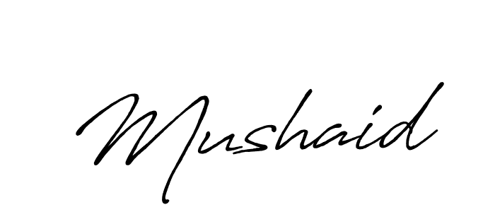 How to make Mushaid name signature. Use Antro_Vectra_Bolder style for creating short signs online. This is the latest handwritten sign. Mushaid signature style 7 images and pictures png