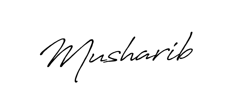 Create a beautiful signature design for name Musharib. With this signature (Antro_Vectra_Bolder) fonts, you can make a handwritten signature for free. Musharib signature style 7 images and pictures png