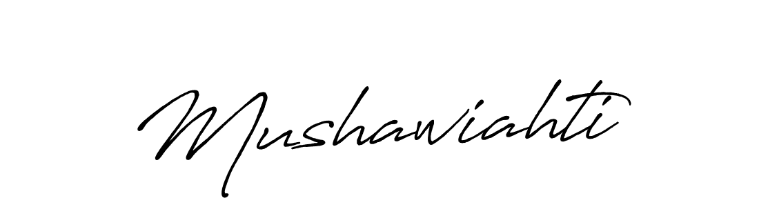 Use a signature maker to create a handwritten signature online. With this signature software, you can design (Antro_Vectra_Bolder) your own signature for name Mushawiahti. Mushawiahti signature style 7 images and pictures png