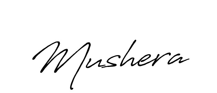 Use a signature maker to create a handwritten signature online. With this signature software, you can design (Antro_Vectra_Bolder) your own signature for name Mushera. Mushera signature style 7 images and pictures png