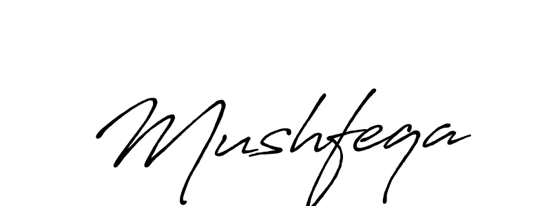 The best way (Antro_Vectra_Bolder) to make a short signature is to pick only two or three words in your name. The name Mushfeqa include a total of six letters. For converting this name. Mushfeqa signature style 7 images and pictures png