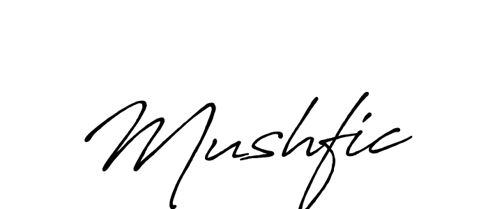 How to make Mushfic signature? Antro_Vectra_Bolder is a professional autograph style. Create handwritten signature for Mushfic name. Mushfic signature style 7 images and pictures png
