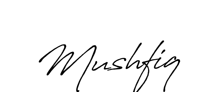 Mushfiq stylish signature style. Best Handwritten Sign (Antro_Vectra_Bolder) for my name. Handwritten Signature Collection Ideas for my name Mushfiq. Mushfiq signature style 7 images and pictures png