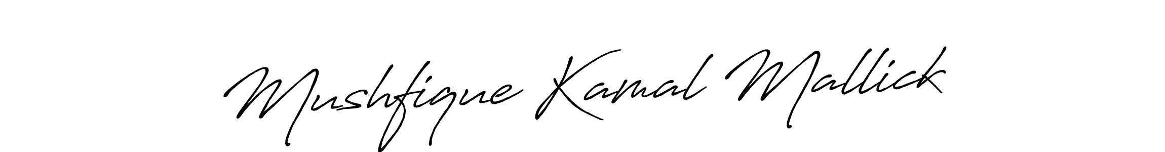 How to make Mushfique Kamal Mallick signature? Antro_Vectra_Bolder is a professional autograph style. Create handwritten signature for Mushfique Kamal Mallick name. Mushfique Kamal Mallick signature style 7 images and pictures png