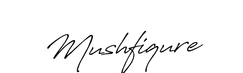 Make a beautiful signature design for name Mushfiqure. With this signature (Antro_Vectra_Bolder) style, you can create a handwritten signature for free. Mushfiqure signature style 7 images and pictures png