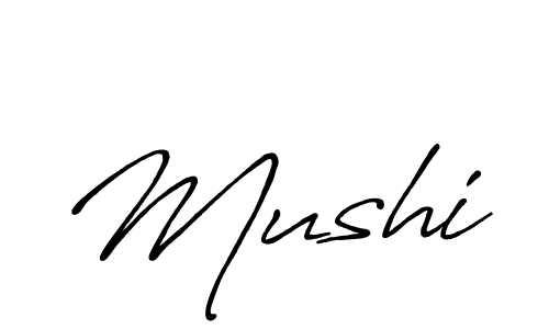 Also we have Mushi name is the best signature style. Create professional handwritten signature collection using Antro_Vectra_Bolder autograph style. Mushi signature style 7 images and pictures png