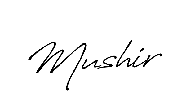 Mushir stylish signature style. Best Handwritten Sign (Antro_Vectra_Bolder) for my name. Handwritten Signature Collection Ideas for my name Mushir. Mushir signature style 7 images and pictures png