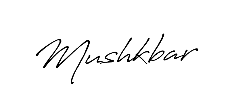 Make a beautiful signature design for name Mushkbar. With this signature (Antro_Vectra_Bolder) style, you can create a handwritten signature for free. Mushkbar signature style 7 images and pictures png