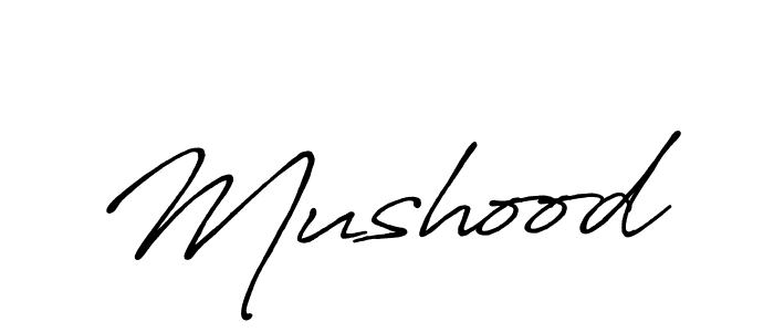 How to make Mushood signature? Antro_Vectra_Bolder is a professional autograph style. Create handwritten signature for Mushood name. Mushood signature style 7 images and pictures png