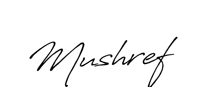 Also You can easily find your signature by using the search form. We will create Mushref name handwritten signature images for you free of cost using Antro_Vectra_Bolder sign style. Mushref signature style 7 images and pictures png