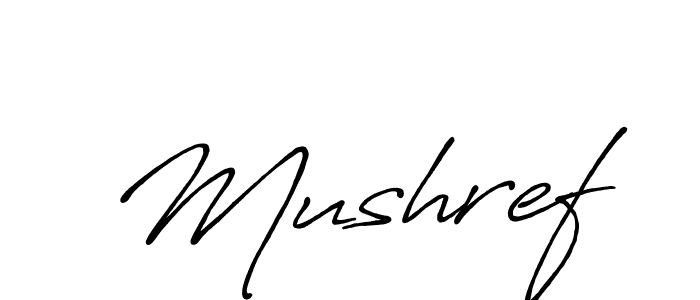 Also You can easily find your signature by using the search form. We will create Mushref name handwritten signature images for you free of cost using Antro_Vectra_Bolder sign style. Mushref signature style 7 images and pictures png