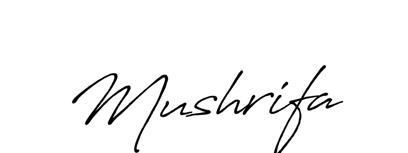 You should practise on your own different ways (Antro_Vectra_Bolder) to write your name (Mushrifa) in signature. don't let someone else do it for you. Mushrifa signature style 7 images and pictures png