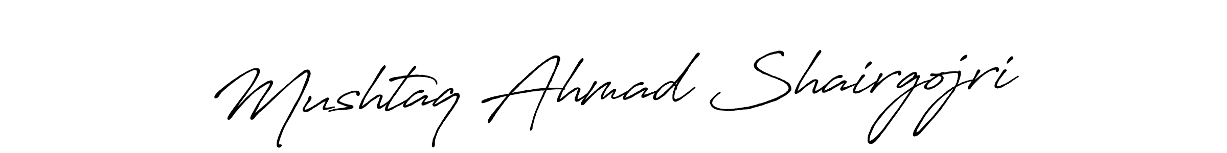 How to make Mushtaq Ahmad Shairgojri name signature. Use Antro_Vectra_Bolder style for creating short signs online. This is the latest handwritten sign. Mushtaq Ahmad Shairgojri signature style 7 images and pictures png