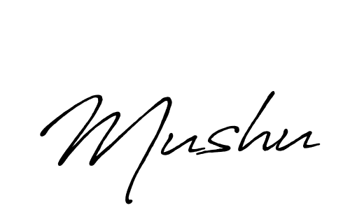 Design your own signature with our free online signature maker. With this signature software, you can create a handwritten (Antro_Vectra_Bolder) signature for name Mushu. Mushu signature style 7 images and pictures png