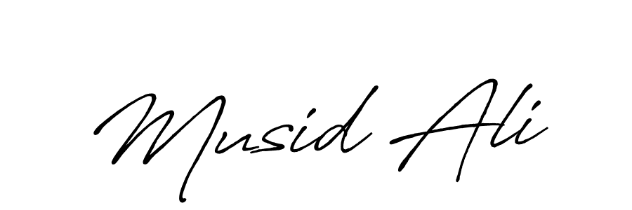 Design your own signature with our free online signature maker. With this signature software, you can create a handwritten (Antro_Vectra_Bolder) signature for name Musid Ali. Musid Ali signature style 7 images and pictures png