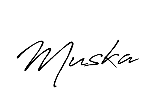 How to make Muska signature? Antro_Vectra_Bolder is a professional autograph style. Create handwritten signature for Muska name. Muska signature style 7 images and pictures png