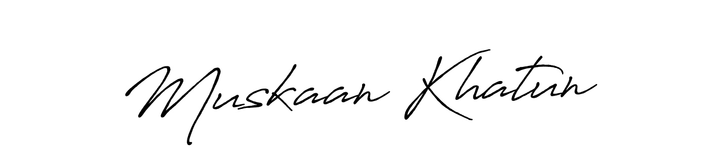 Muskaan Khatun stylish signature style. Best Handwritten Sign (Antro_Vectra_Bolder) for my name. Handwritten Signature Collection Ideas for my name Muskaan Khatun. Muskaan Khatun signature style 7 images and pictures png