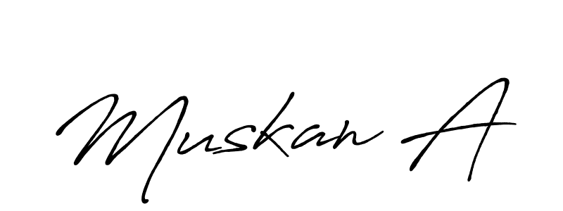 How to Draw Muskan A signature style? Antro_Vectra_Bolder is a latest design signature styles for name Muskan A. Muskan A signature style 7 images and pictures png