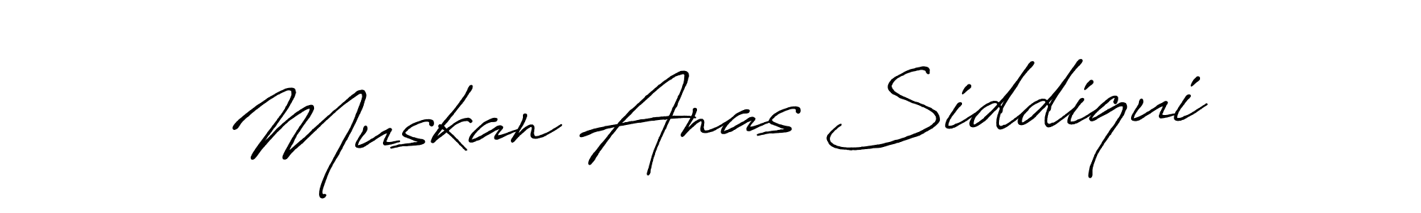 How to make Muskan Anas Siddiqui signature? Antro_Vectra_Bolder is a professional autograph style. Create handwritten signature for Muskan Anas Siddiqui name. Muskan Anas Siddiqui signature style 7 images and pictures png