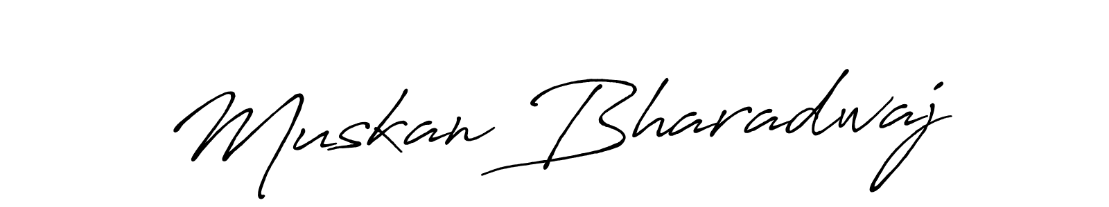 Use a signature maker to create a handwritten signature online. With this signature software, you can design (Antro_Vectra_Bolder) your own signature for name Muskan Bharadwaj. Muskan Bharadwaj signature style 7 images and pictures png