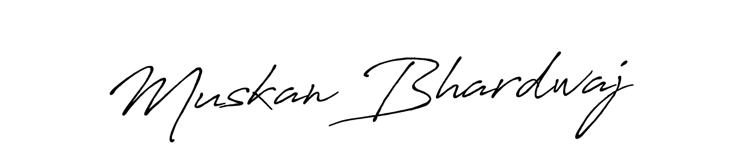 Muskan Bhardwaj stylish signature style. Best Handwritten Sign (Antro_Vectra_Bolder) for my name. Handwritten Signature Collection Ideas for my name Muskan Bhardwaj. Muskan Bhardwaj signature style 7 images and pictures png