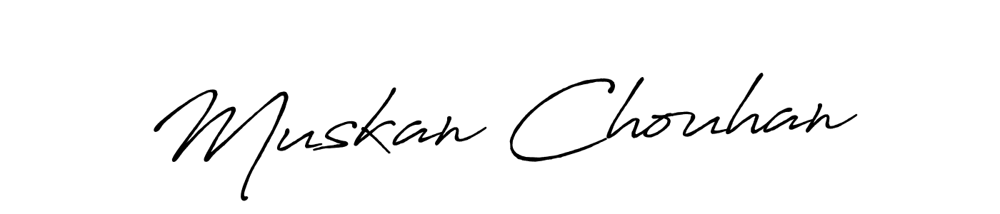 Make a beautiful signature design for name Muskan Chouhan. With this signature (Antro_Vectra_Bolder) style, you can create a handwritten signature for free. Muskan Chouhan signature style 7 images and pictures png