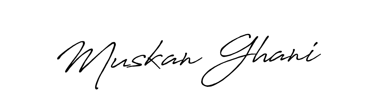 Similarly Antro_Vectra_Bolder is the best handwritten signature design. Signature creator online .You can use it as an online autograph creator for name Muskan Ghani. Muskan Ghani signature style 7 images and pictures png