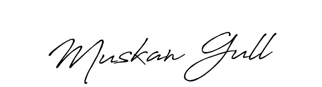 How to make Muskan Gull signature? Antro_Vectra_Bolder is a professional autograph style. Create handwritten signature for Muskan Gull name. Muskan Gull signature style 7 images and pictures png