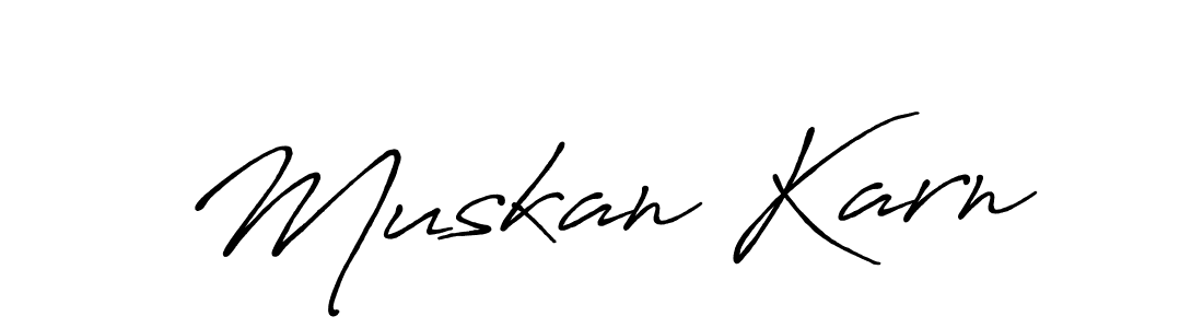How to make Muskan Karn signature? Antro_Vectra_Bolder is a professional autograph style. Create handwritten signature for Muskan Karn name. Muskan Karn signature style 7 images and pictures png