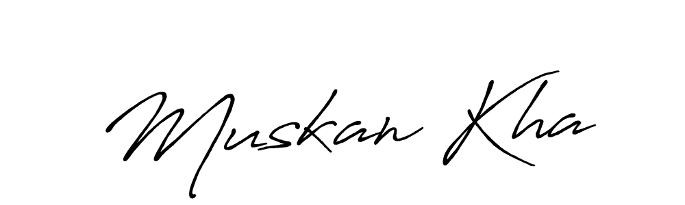 Design your own signature with our free online signature maker. With this signature software, you can create a handwritten (Antro_Vectra_Bolder) signature for name Muskan Kha. Muskan Kha signature style 7 images and pictures png