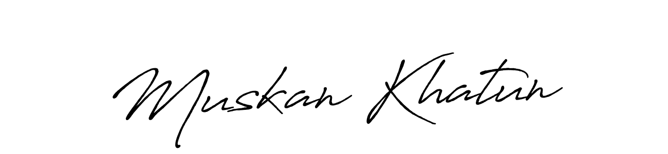 Design your own signature with our free online signature maker. With this signature software, you can create a handwritten (Antro_Vectra_Bolder) signature for name Muskan Khatun. Muskan Khatun signature style 7 images and pictures png