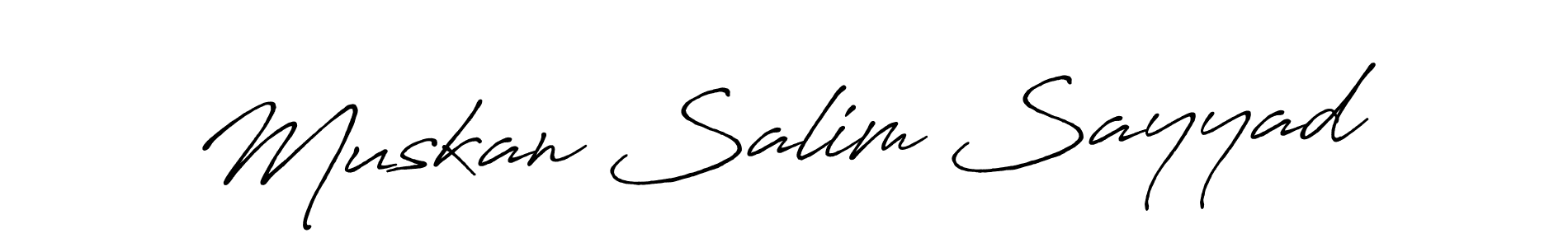 Antro_Vectra_Bolder is a professional signature style that is perfect for those who want to add a touch of class to their signature. It is also a great choice for those who want to make their signature more unique. Get Muskan Salim Sayyad name to fancy signature for free. Muskan Salim Sayyad signature style 7 images and pictures png