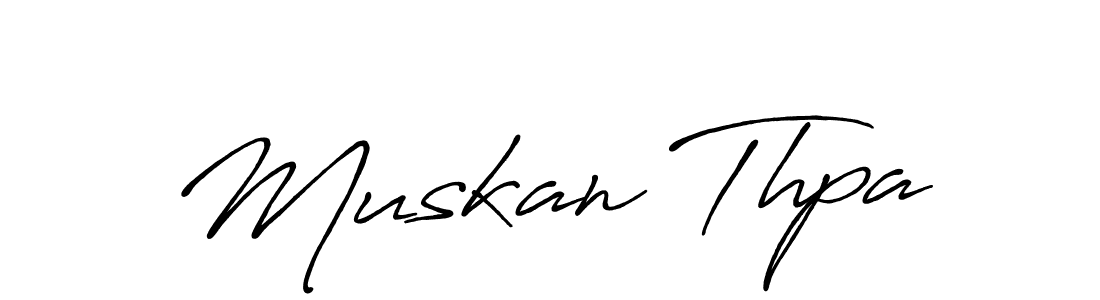 Also we have Muskan Thpa name is the best signature style. Create professional handwritten signature collection using Antro_Vectra_Bolder autograph style. Muskan Thpa signature style 7 images and pictures png