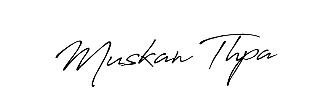 Also we have Muskan Thpa name is the best signature style. Create professional handwritten signature collection using Antro_Vectra_Bolder autograph style. Muskan Thpa signature style 7 images and pictures png