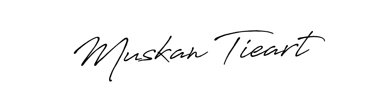 Create a beautiful signature design for name Muskan Tieart. With this signature (Antro_Vectra_Bolder) fonts, you can make a handwritten signature for free. Muskan Tieart signature style 7 images and pictures png