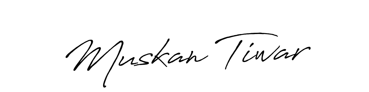 Make a beautiful signature design for name Muskan Tiwar. With this signature (Antro_Vectra_Bolder) style, you can create a handwritten signature for free. Muskan Tiwar signature style 7 images and pictures png