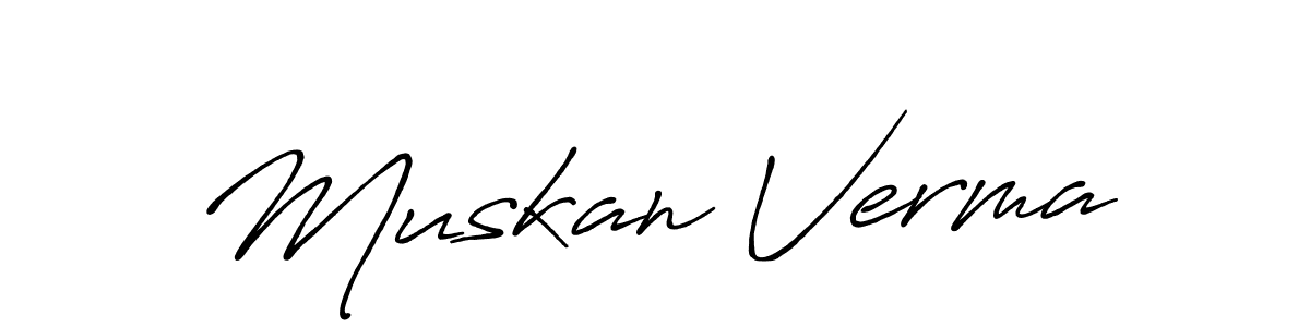 Design your own signature with our free online signature maker. With this signature software, you can create a handwritten (Antro_Vectra_Bolder) signature for name Muskan Verma. Muskan Verma signature style 7 images and pictures png