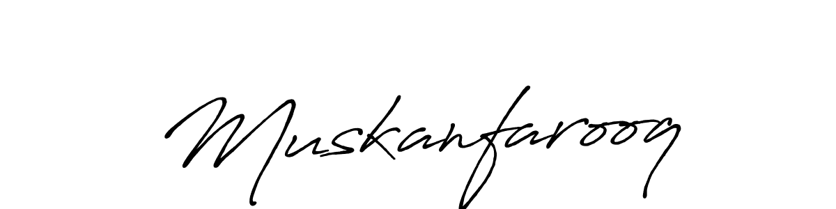 Also we have Muskanfarooq name is the best signature style. Create professional handwritten signature collection using Antro_Vectra_Bolder autograph style. Muskanfarooq signature style 7 images and pictures png