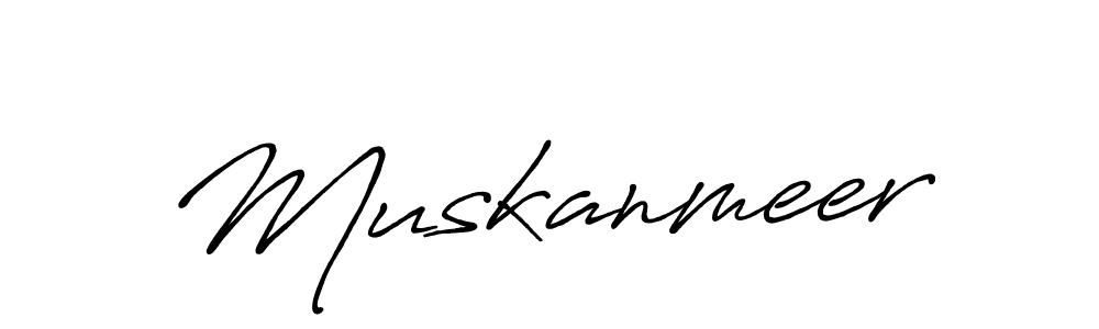 How to make Muskanmeer name signature. Use Antro_Vectra_Bolder style for creating short signs online. This is the latest handwritten sign. Muskanmeer signature style 7 images and pictures png
