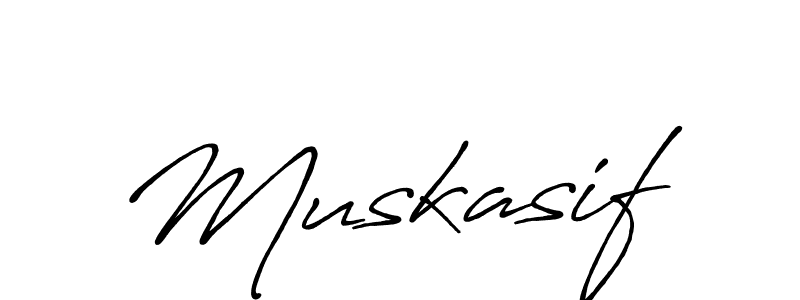 Use a signature maker to create a handwritten signature online. With this signature software, you can design (Antro_Vectra_Bolder) your own signature for name Muskasif. Muskasif signature style 7 images and pictures png