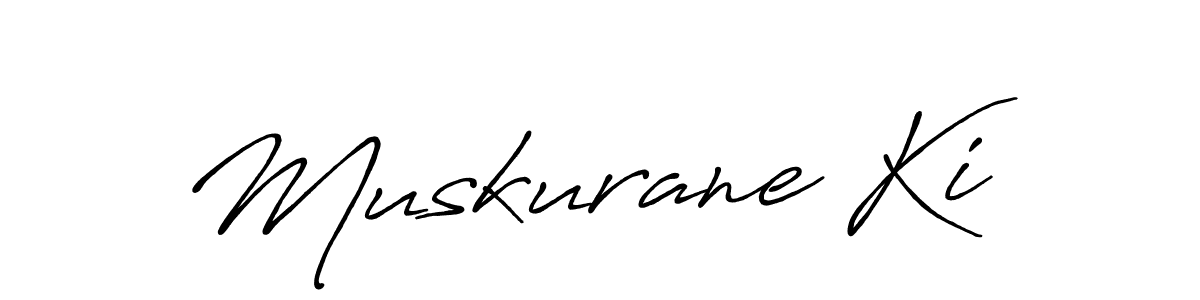 Design your own signature with our free online signature maker. With this signature software, you can create a handwritten (Antro_Vectra_Bolder) signature for name Muskurane Ki. Muskurane Ki signature style 7 images and pictures png