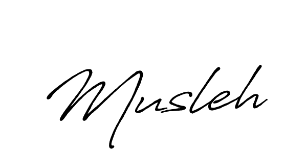 Make a beautiful signature design for name Musleh. With this signature (Antro_Vectra_Bolder) style, you can create a handwritten signature for free. Musleh signature style 7 images and pictures png